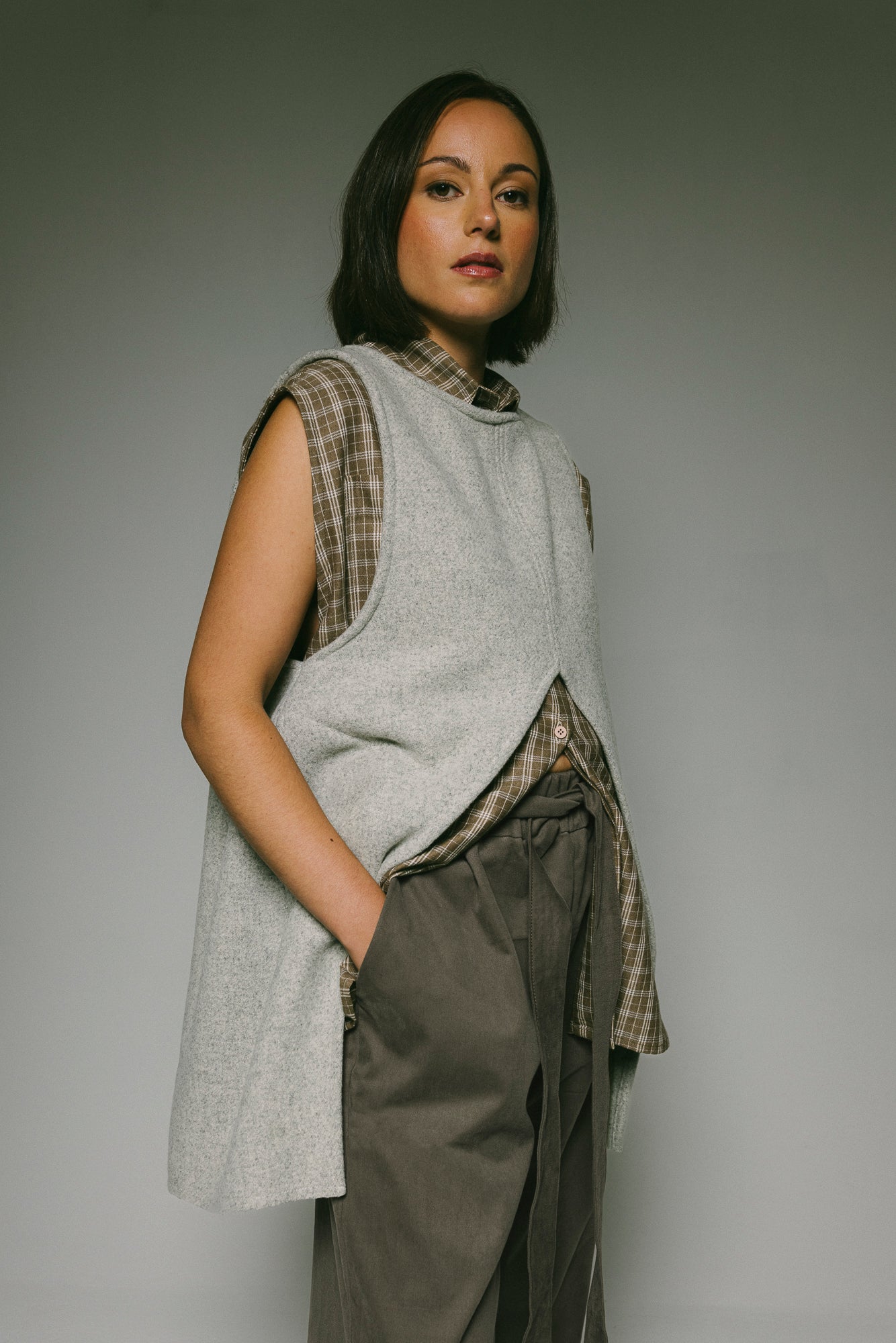 Split Wool Vest