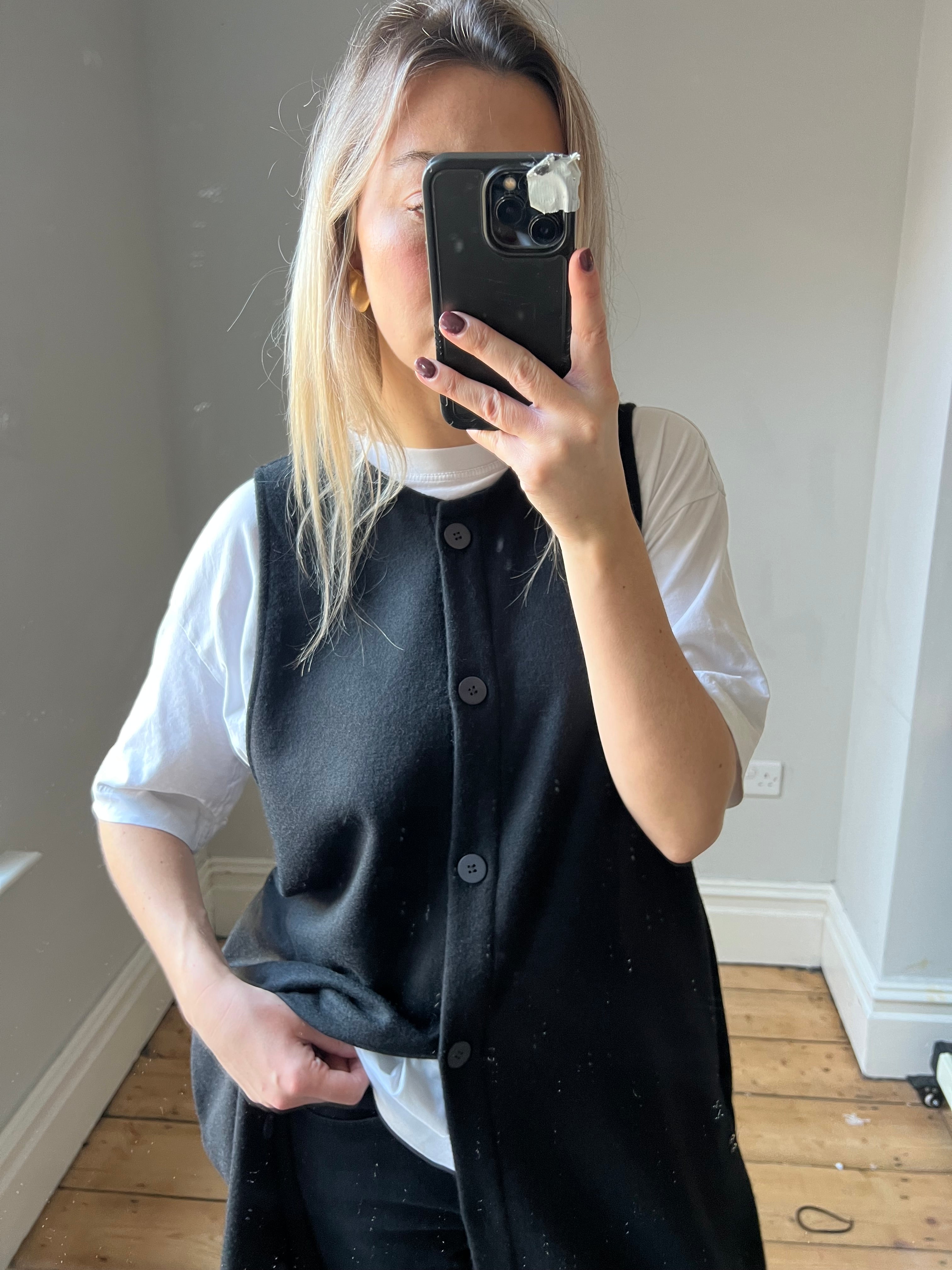 Wool Sleeveless Longline-sample