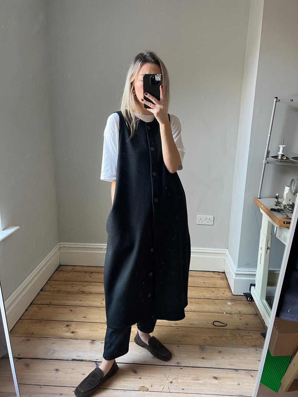 Wool Sleeveless Longline-sample
