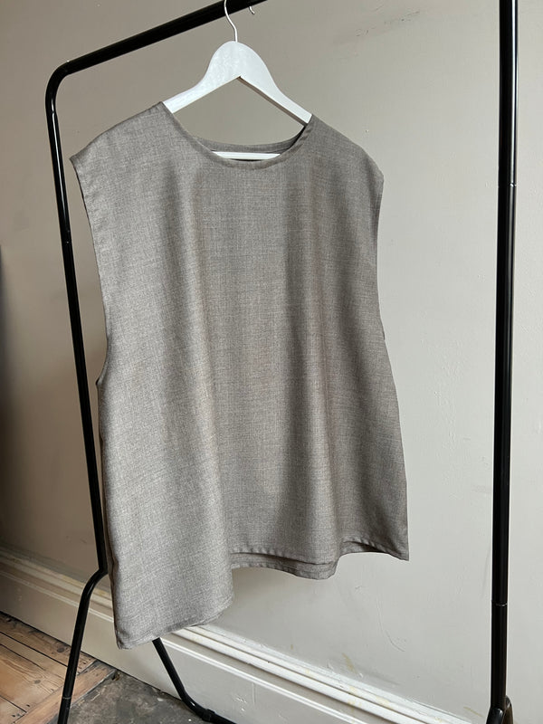 Grey wool vest