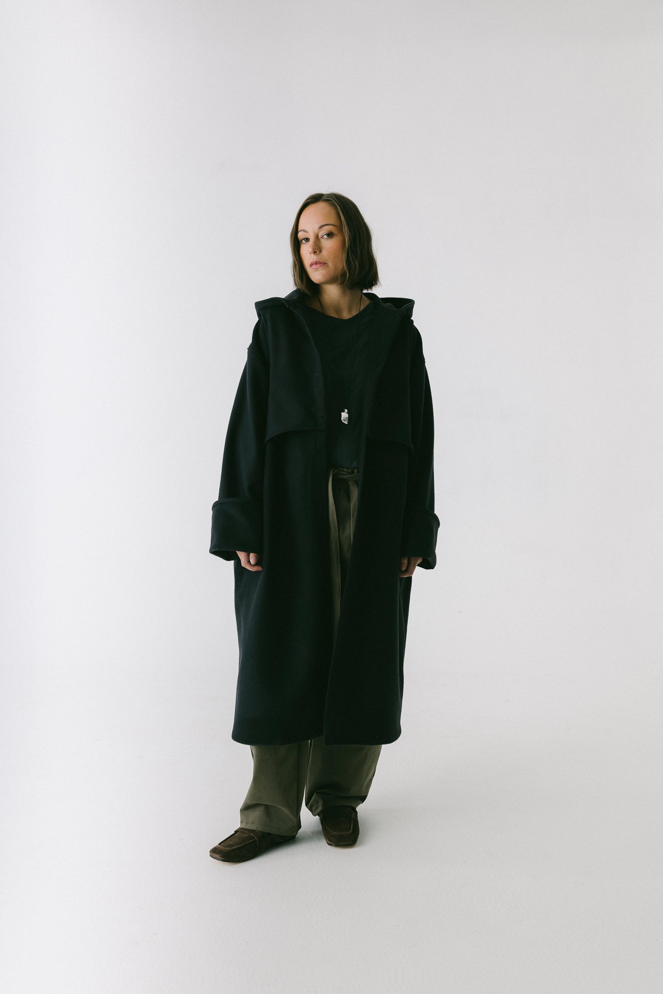 Wool Hooded Coat