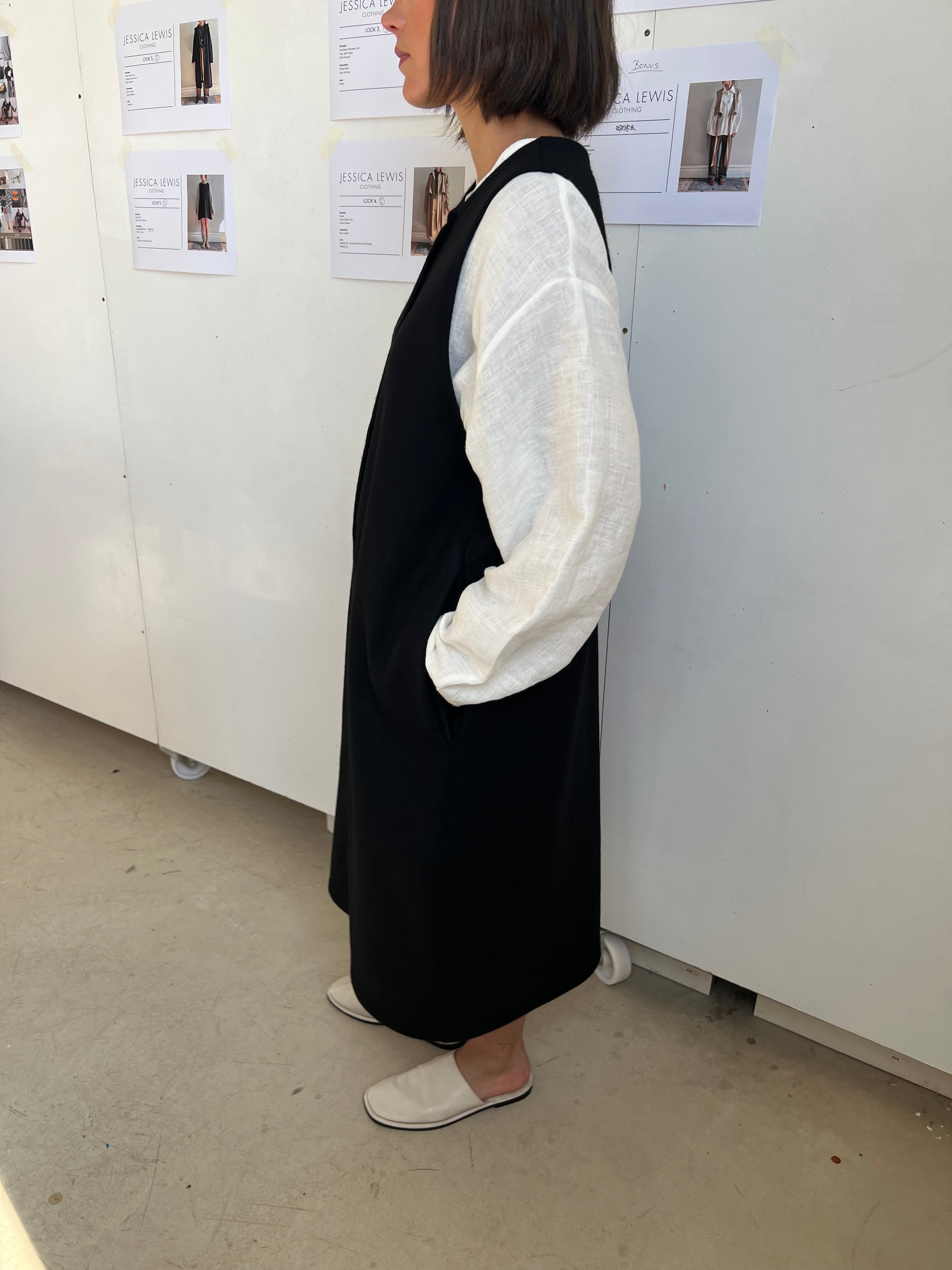 Wool Sleeveless Longline