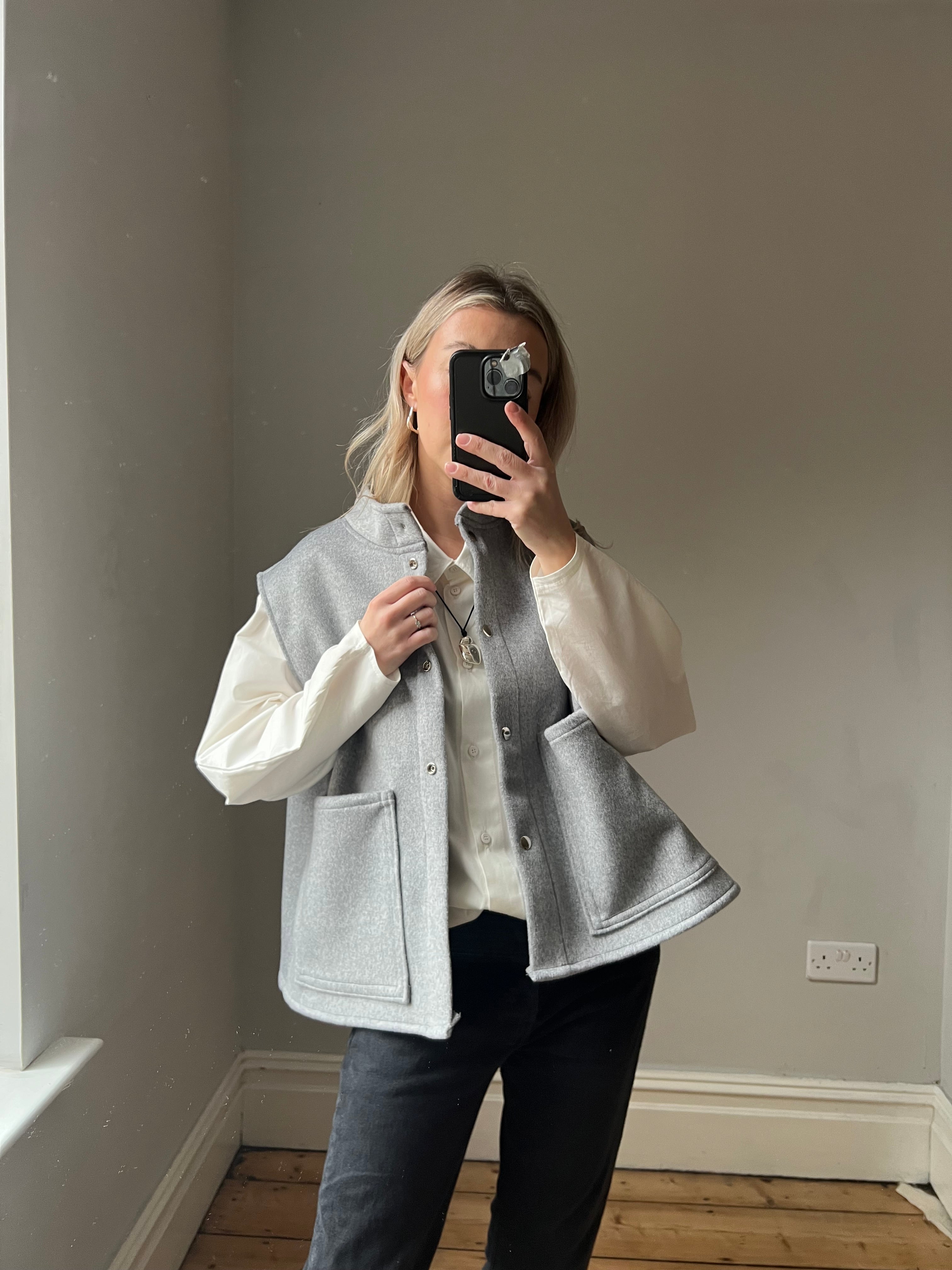Sleeveless Grey Jacket