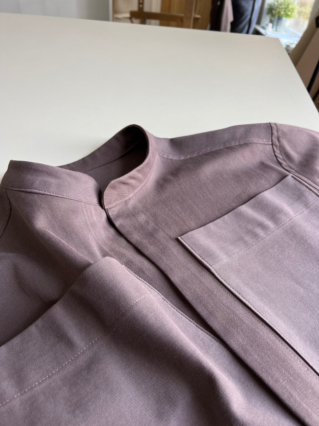 Brown cotton shacket -sample