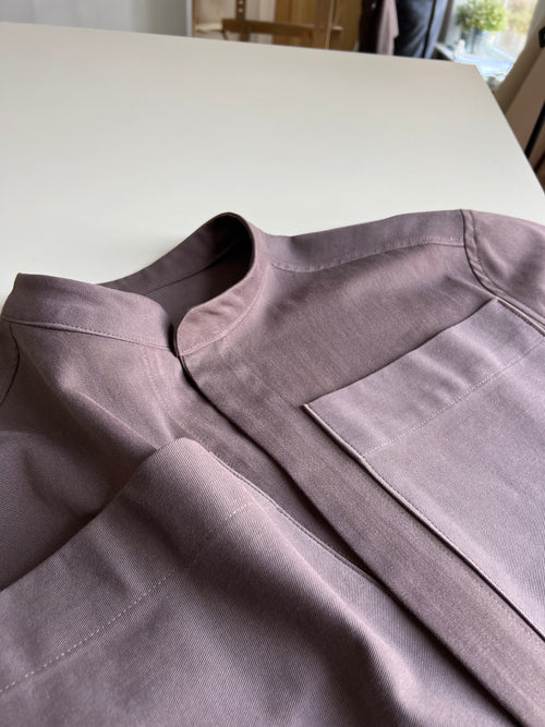 Brown cotton shacket -sample