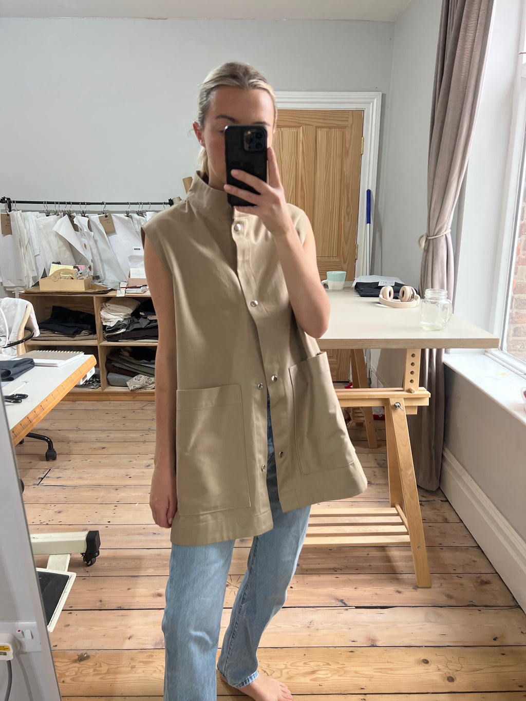 Sleeveless Cotton Jacket