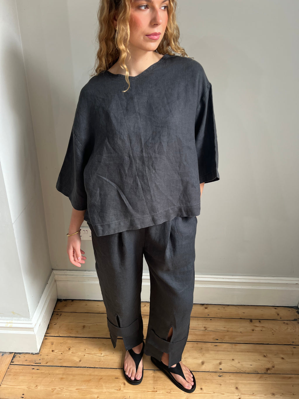 Linen Split Trousers