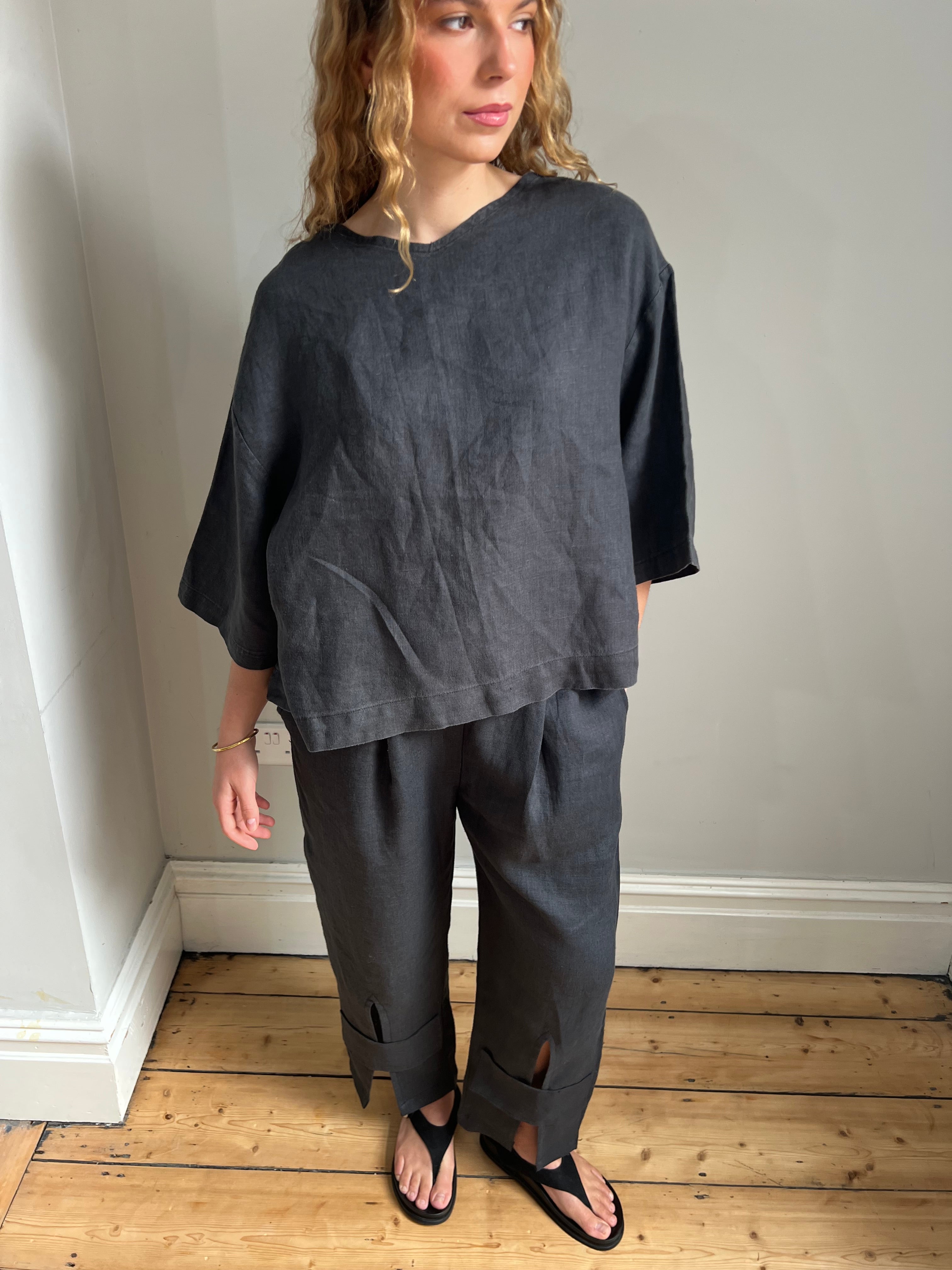 Linen Split Trousers