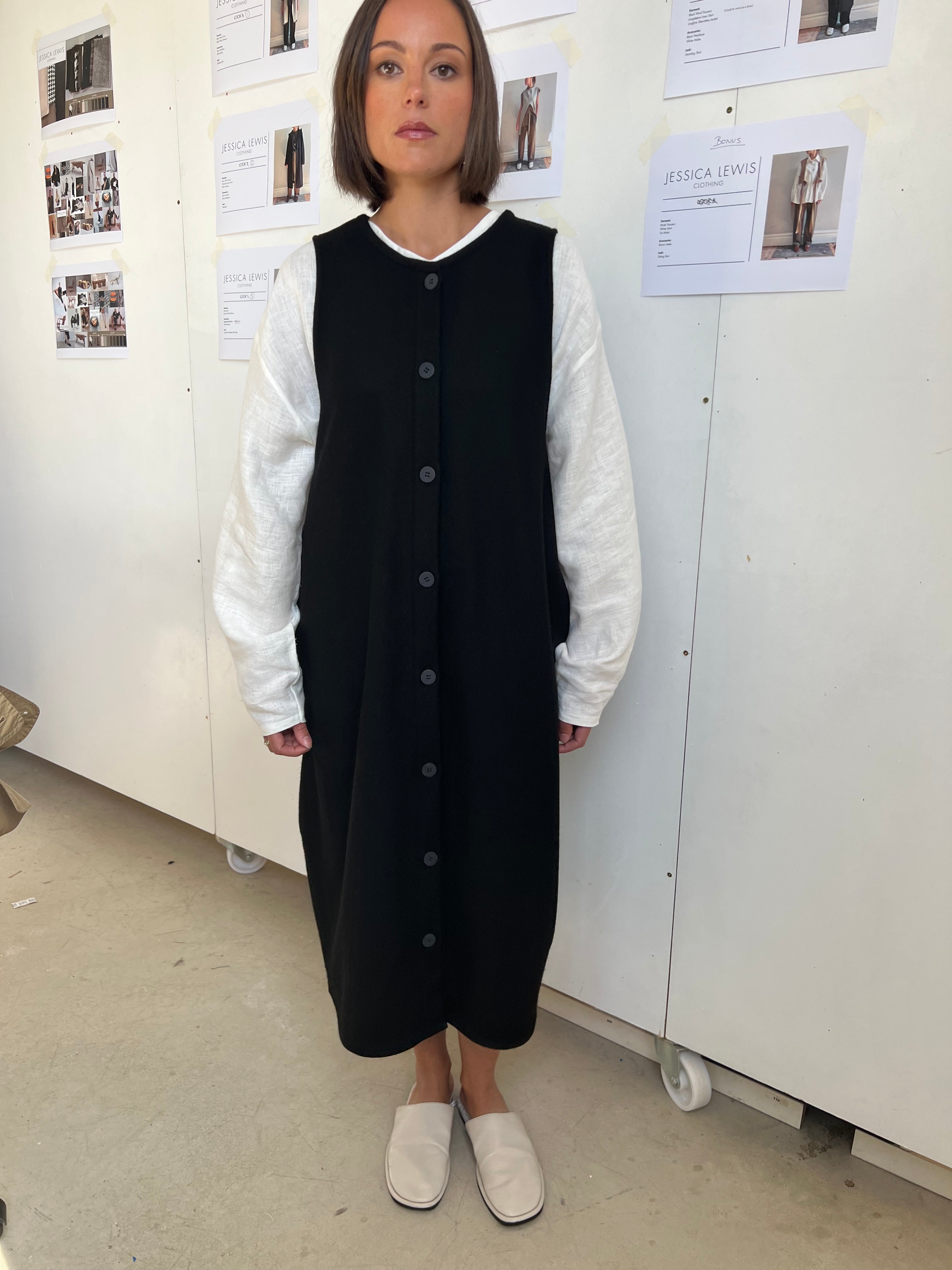 Wool Sleeveless Longline