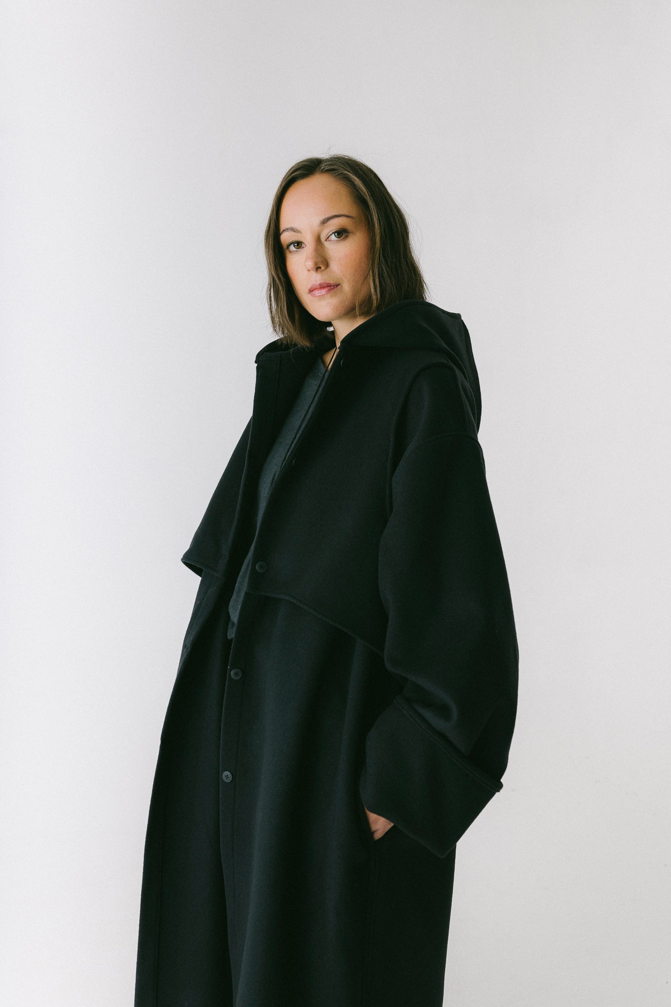 Wool Hooded Coat