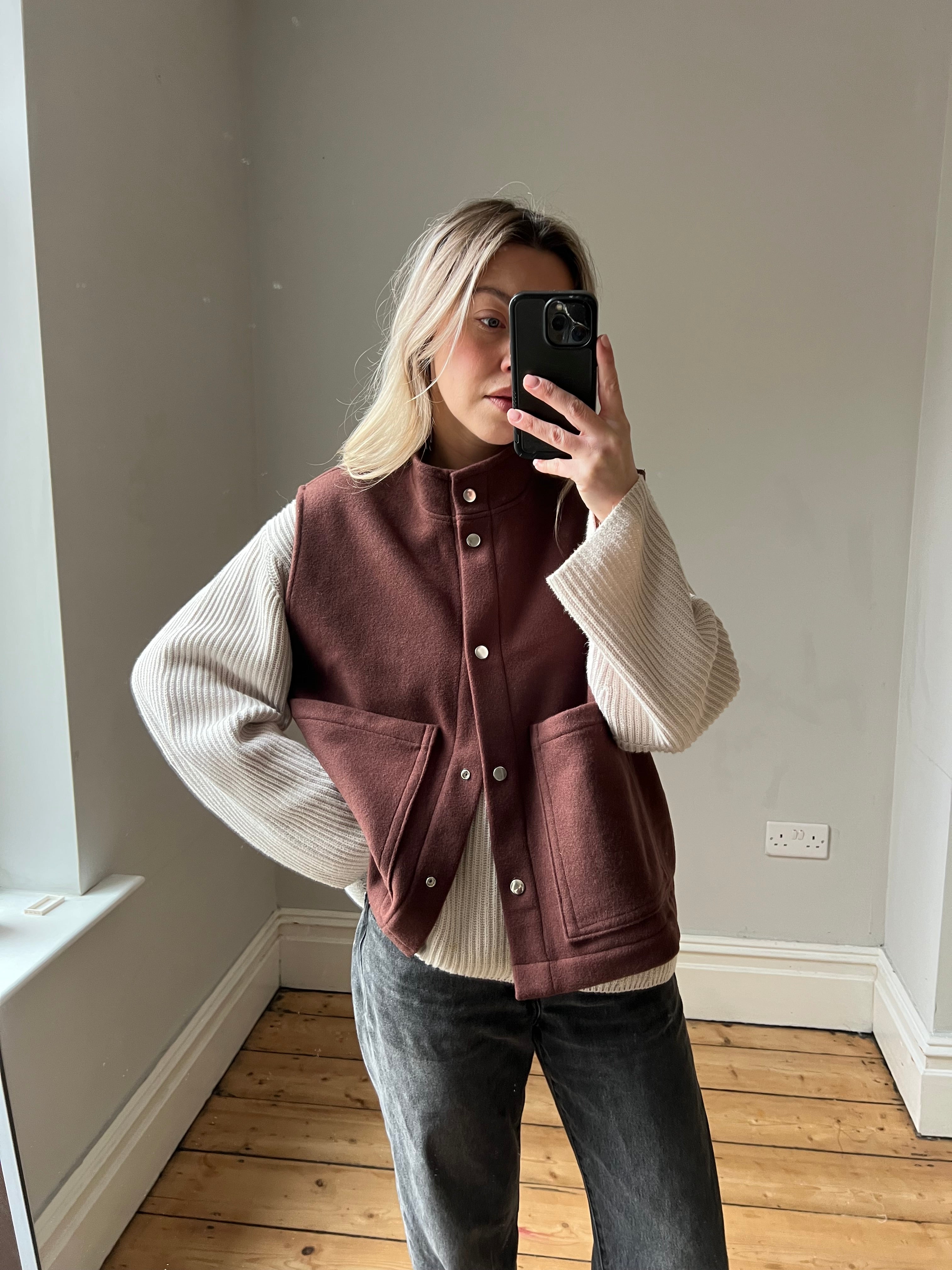 Sleeveless Wool Jacket