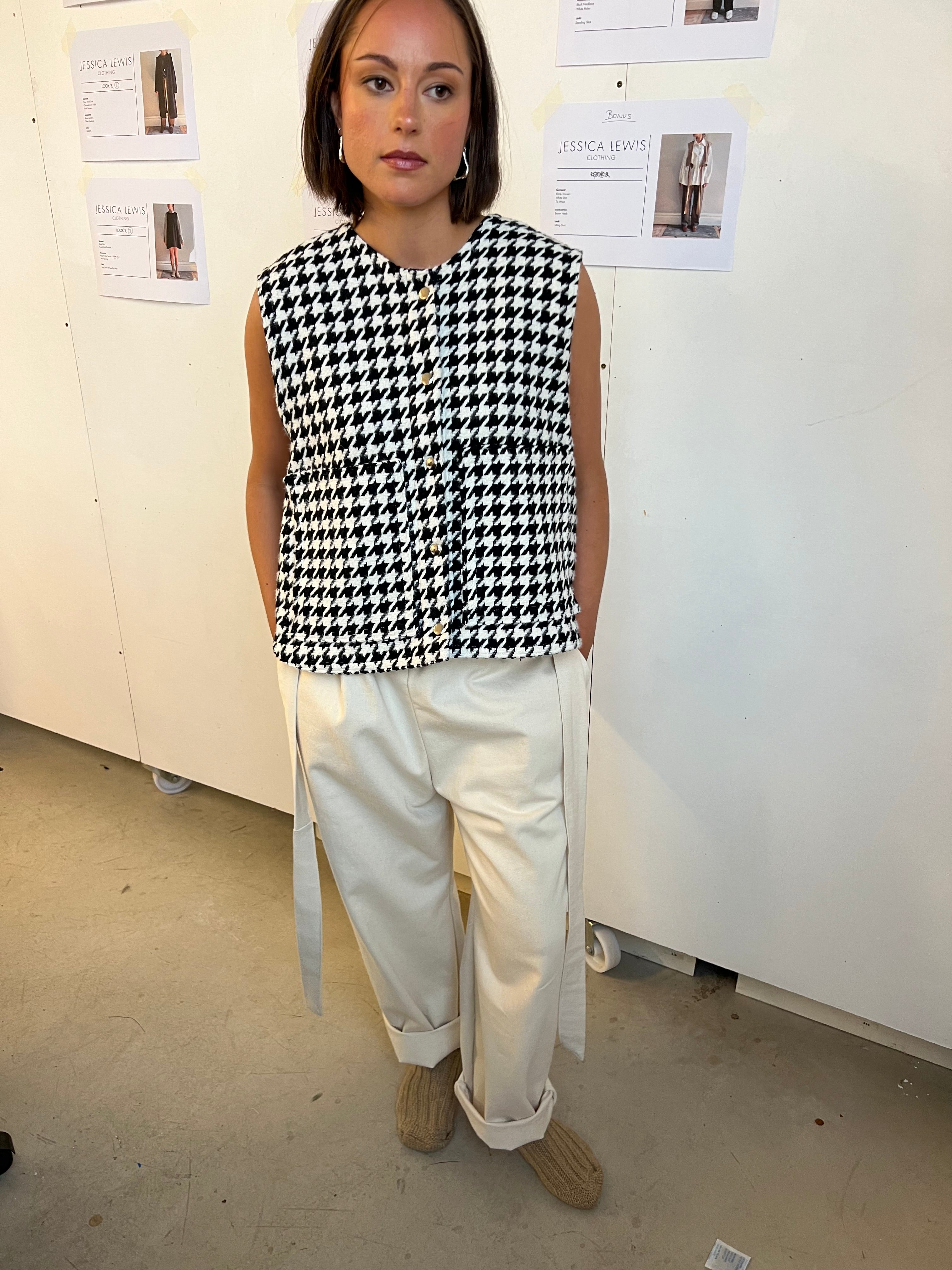 Sleeveless Wool Liner Jacket