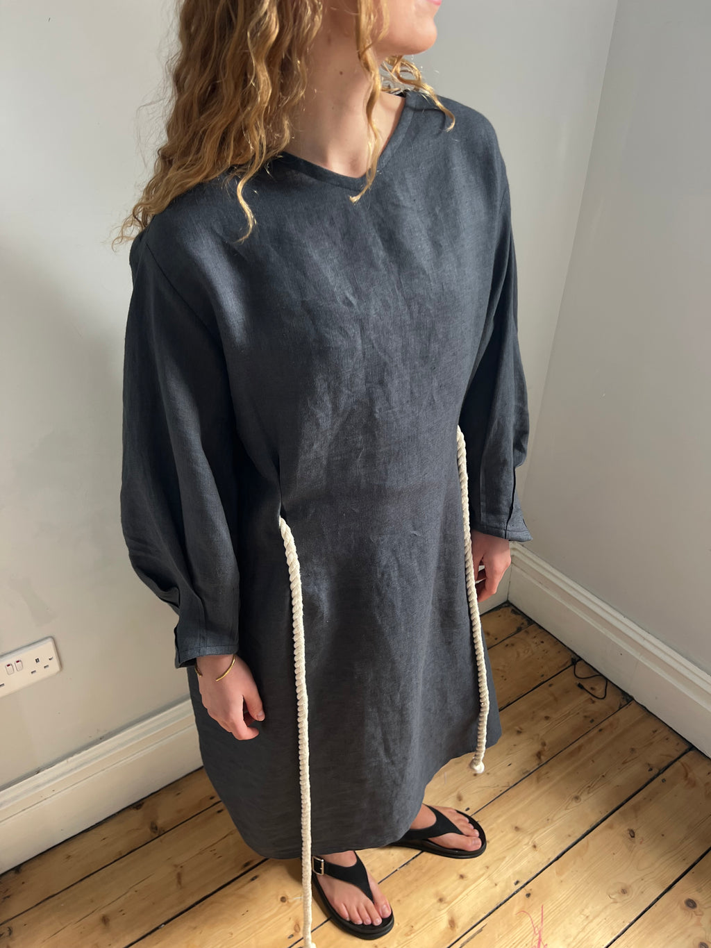 Linen Tie Dress