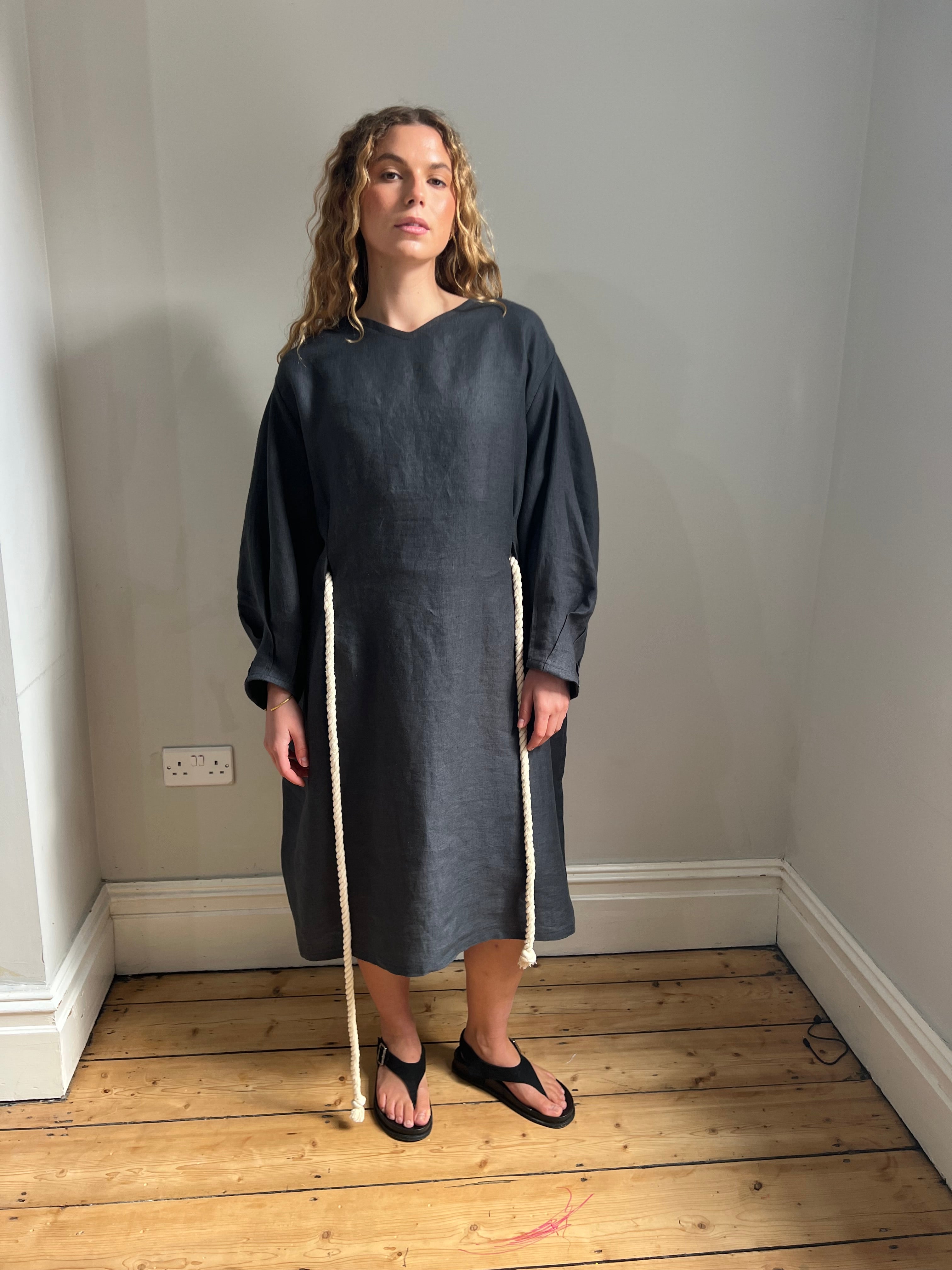 Linen Tie Dress