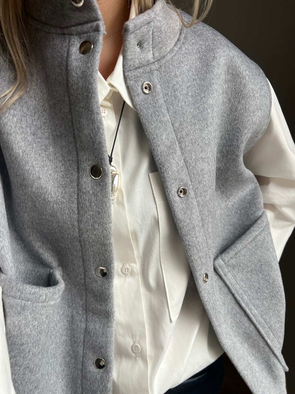 Sleeveless Grey Jacket