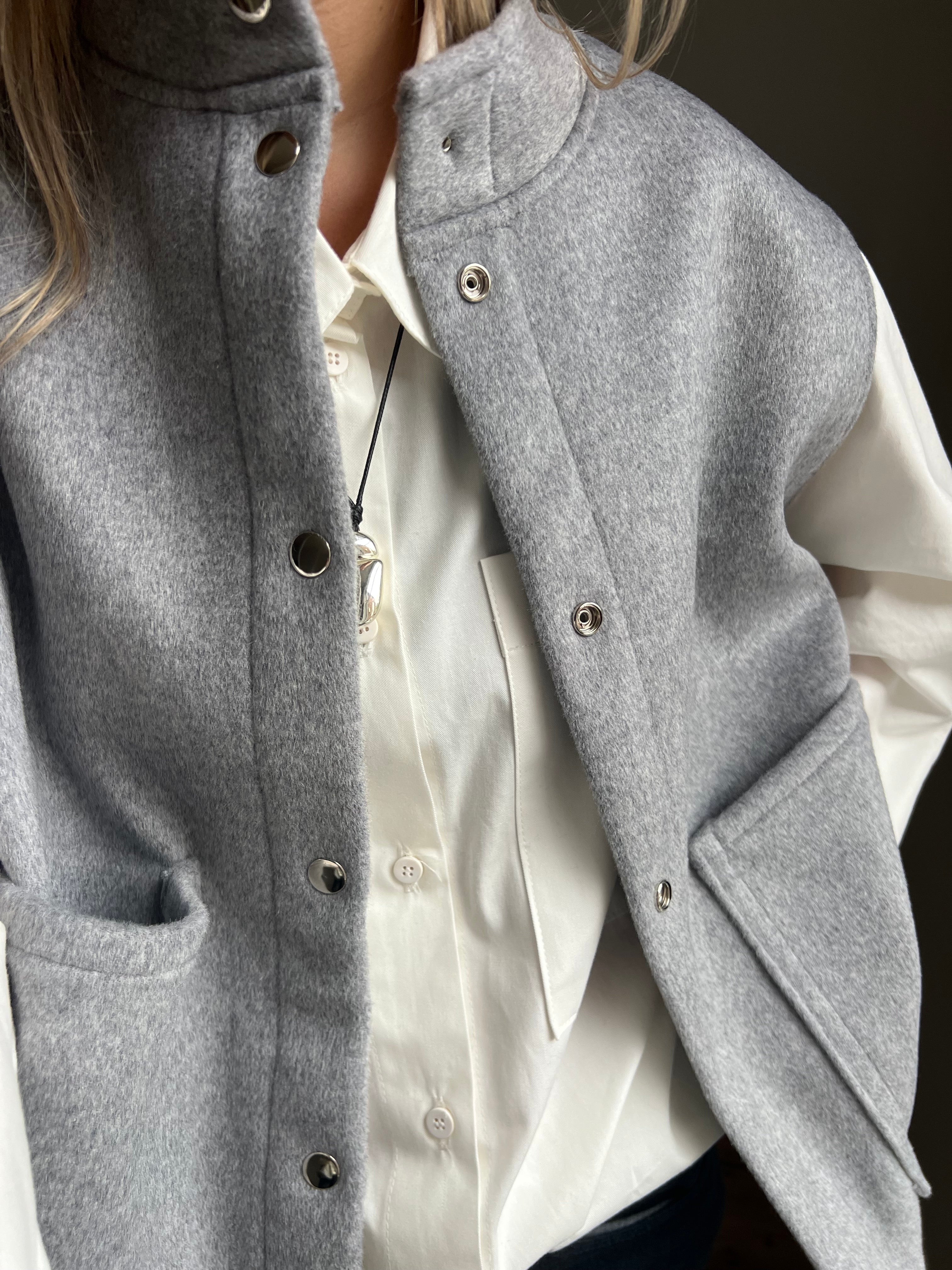 Sleeveless Grey Jacket