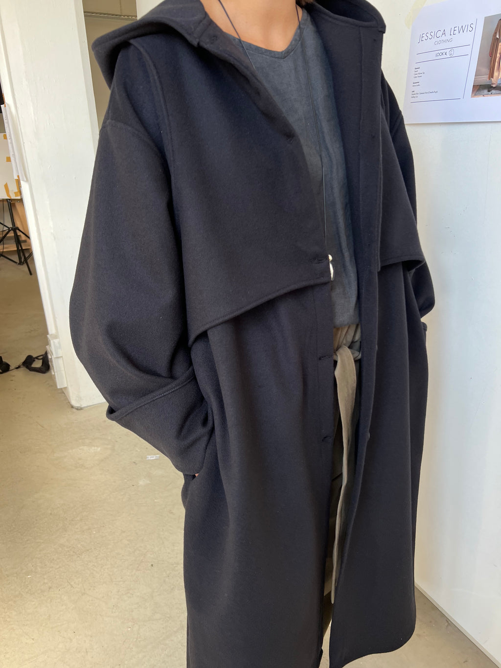 Wool Hooded Coat