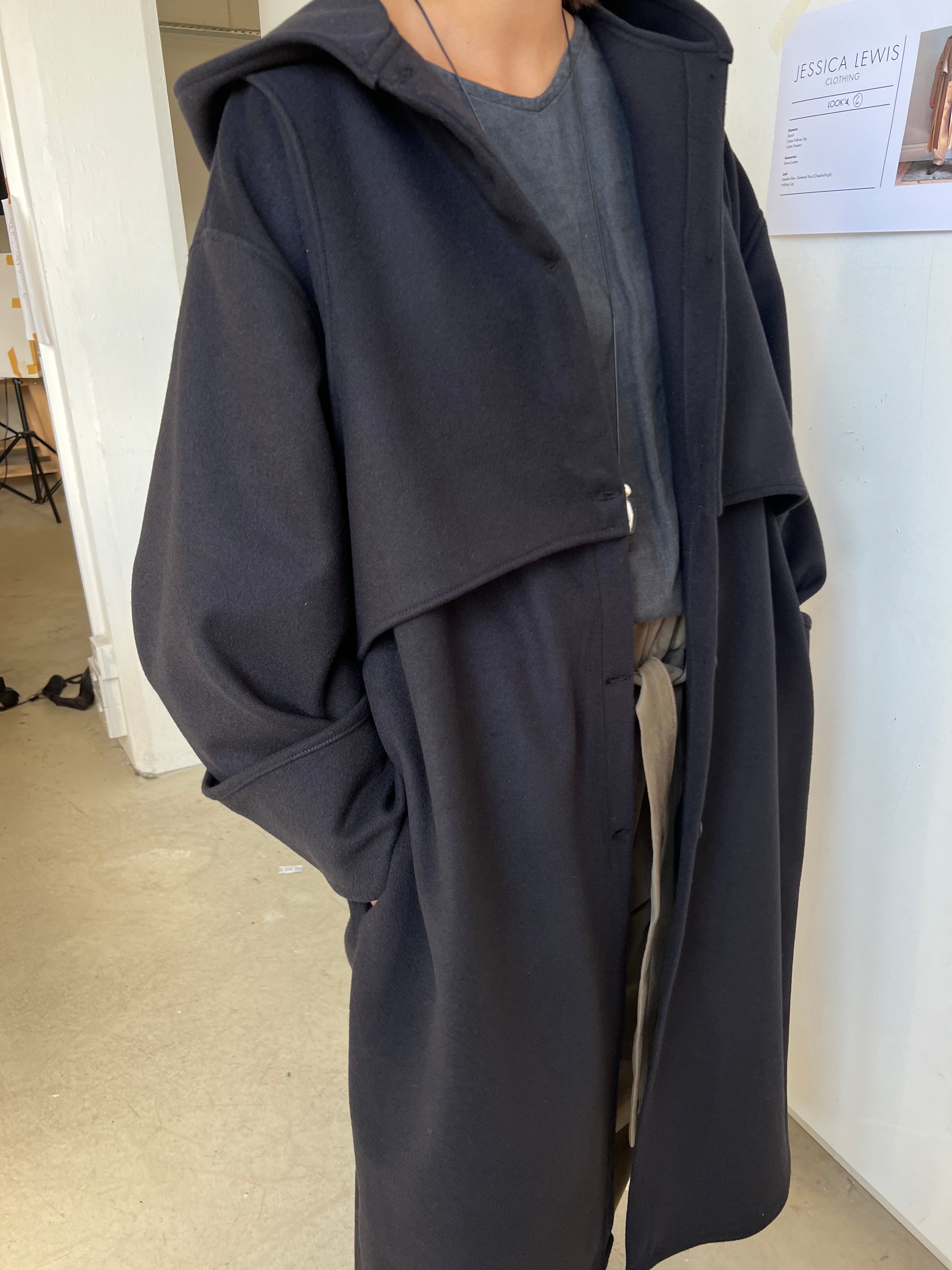 Wool Hooded Coat