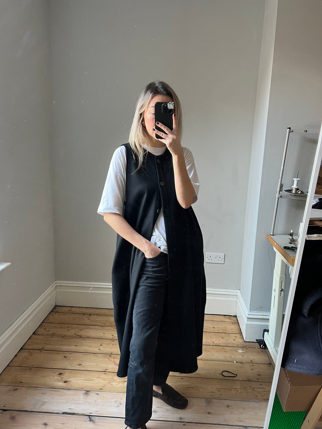 Wool Sleeveless Longline-sample