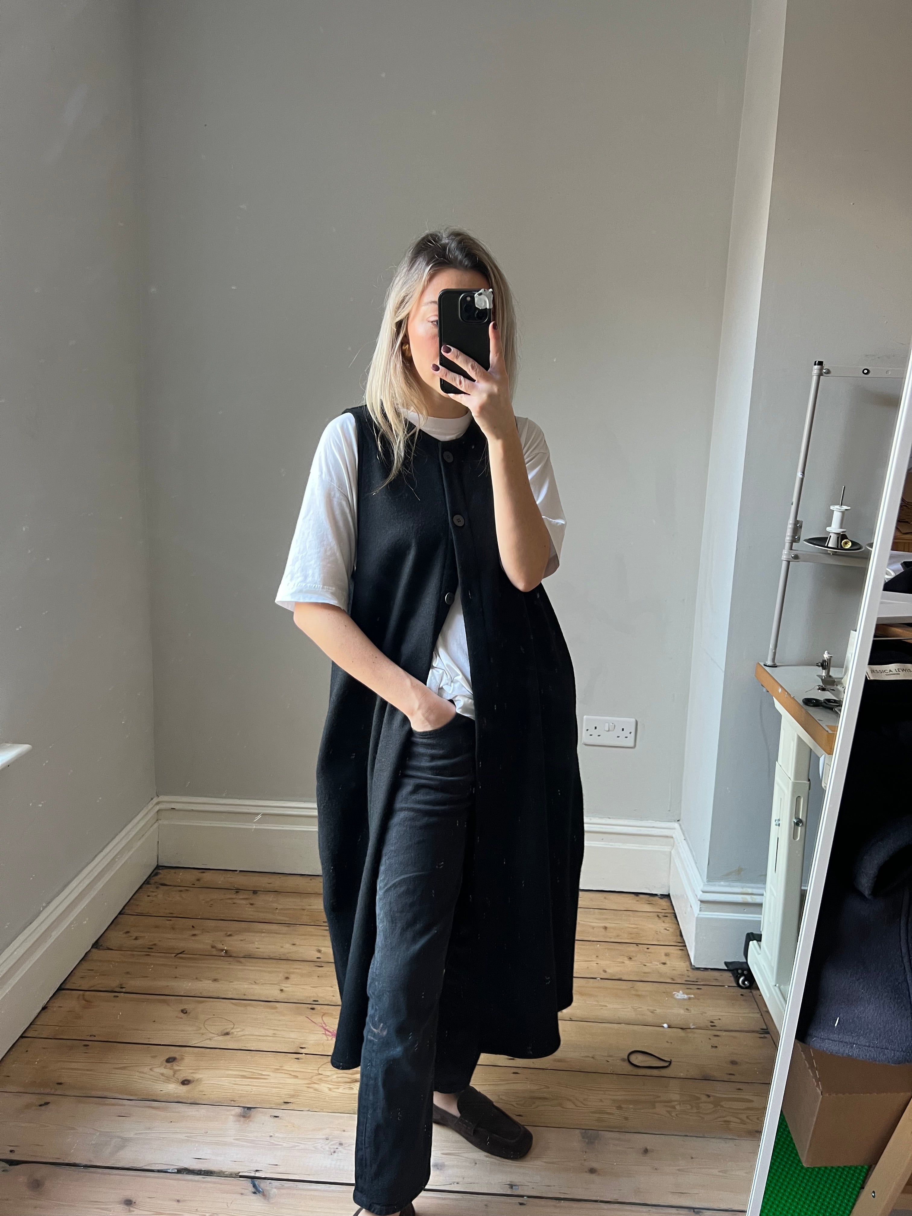 Wool Sleeveless Longline-sample