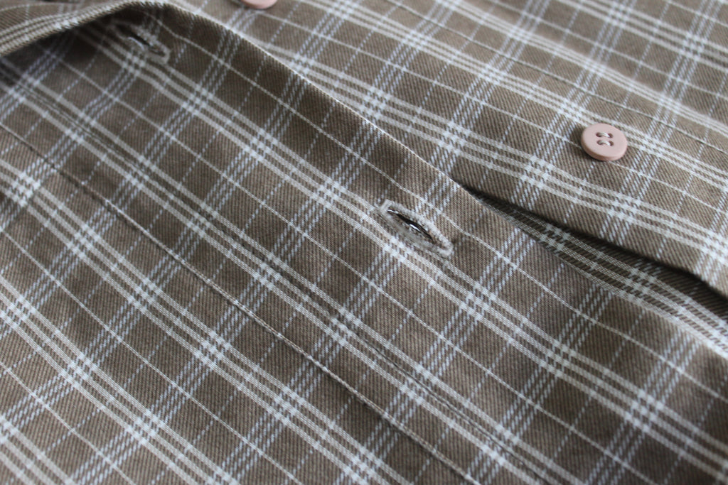 Sleeveless Checked Shirt Fabric Swatch