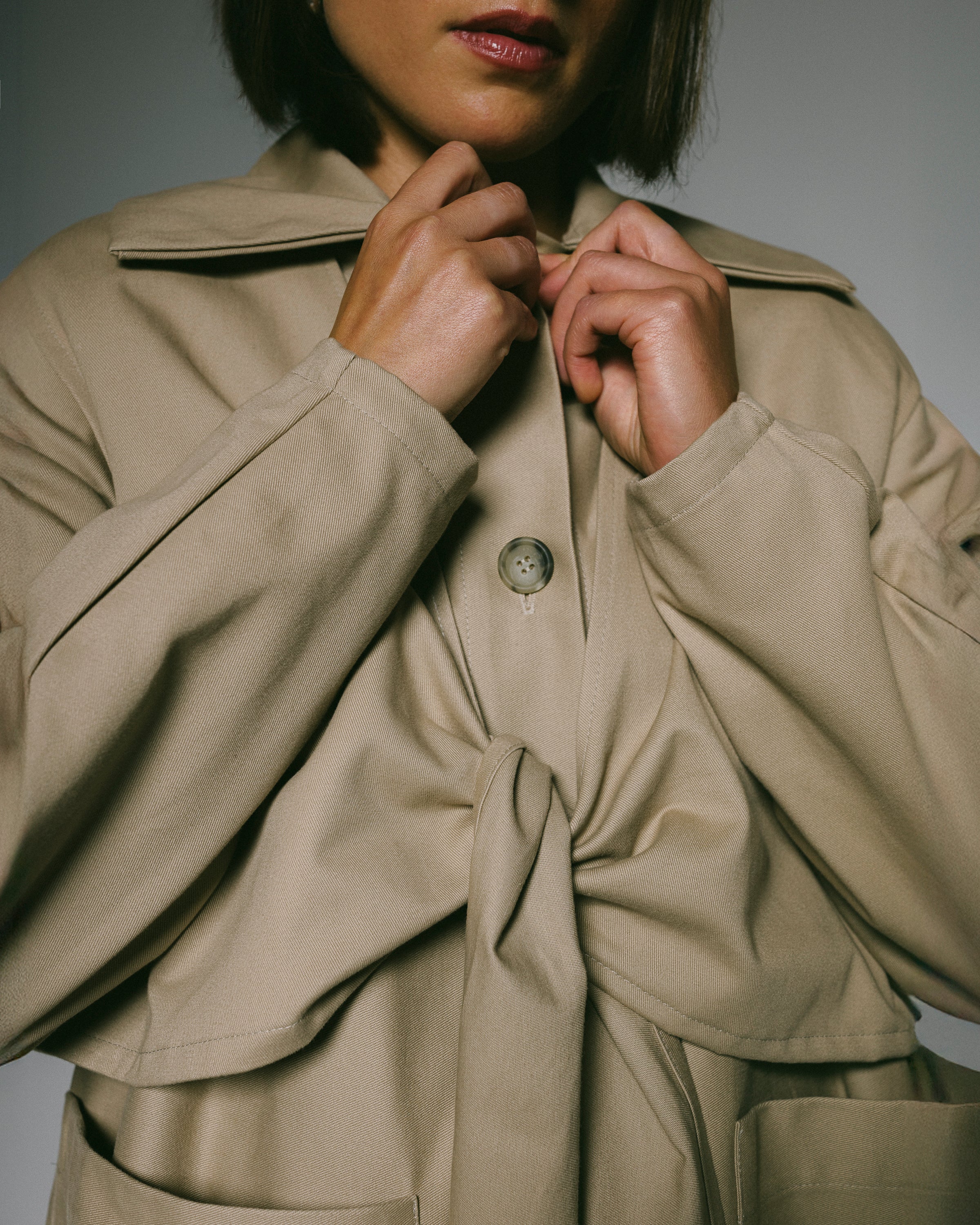 Cotton Trench Jacket Fabric Swatch