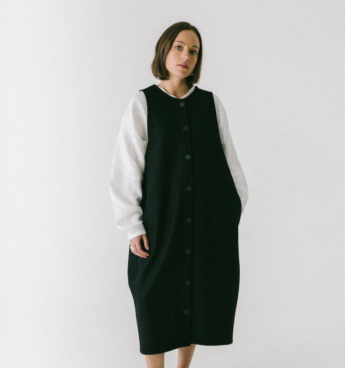 Wool Sleeveless Longline