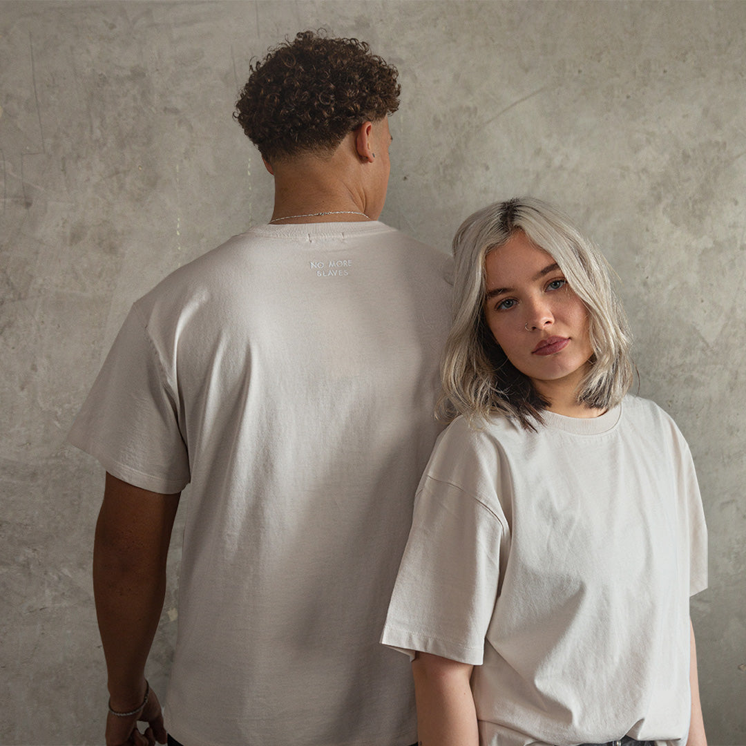 Unisex Boxy T-shirt in Stone