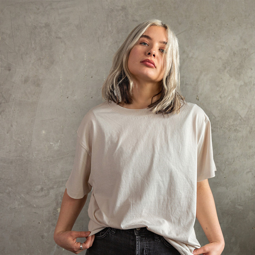 Unisex Boxy T-shirt in Stone